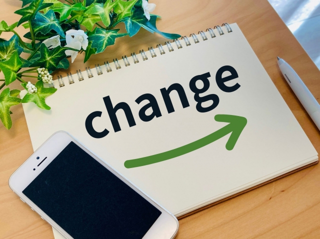 Changeの文字列とスマホ